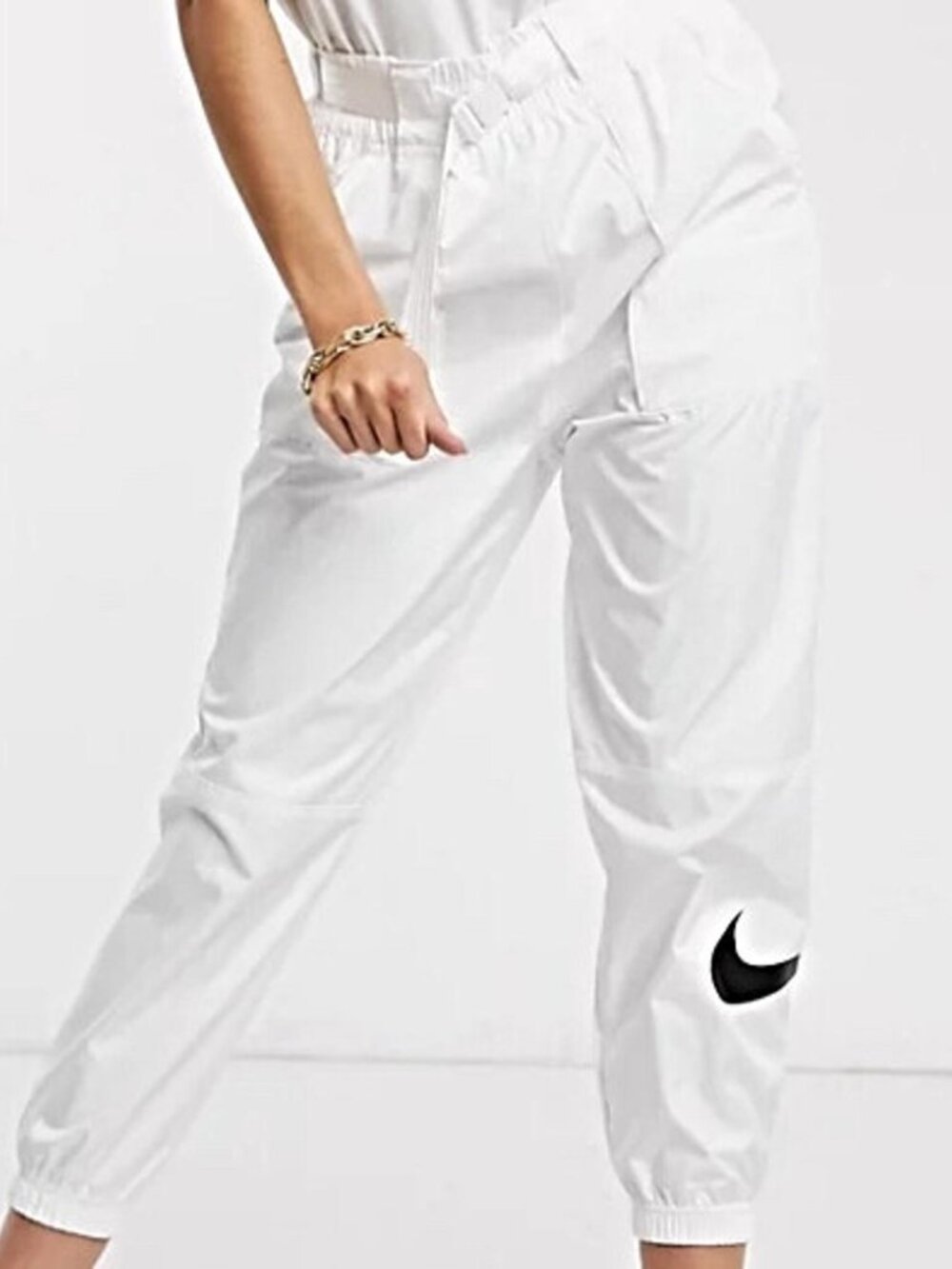 AUTHENTIC NIKE WOMEN NSW BELTED CUFFED TRACK PANTS DB3866-100